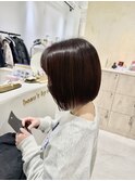 大人ガーリーダークアッシュ似合わせカットミディアムレイヤー