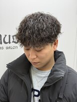 メンズサロン ガウディ 三宮店(men's salon Gaudi)&nbsp;刈り上げツーブロック×ツイストスパイラルパーマ
