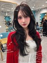 ボタン 熊本(VOTAN)&nbsp;ミルクティーブロンド/ダークブルー/デジタルパーマ/熊本上通り