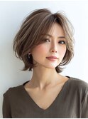 白髪ぼかし脱白髪染め大人ショート40代50代60代