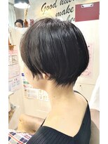 ハナビ(hanabi) 髪質改善　ハンサムショート　ブルーアッシュ　ブルーブラック