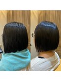 【やさしいストレート】前下がりボブ