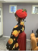晴れの日の華やかなスタイル
