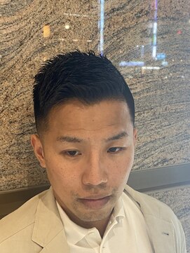 ヒロギンザ 新橋店(HIRO GINZA) パーマ時間15分!?黒髪にしたら本物では!?本田圭佑風カット!