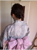 浴衣スタイルヘアセット顔まわりもおしゃれにかわいく