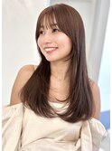 くびレイヤーエモージュグレーベージュカラーダークアッシュ