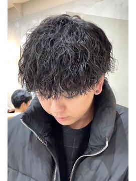 ブルニール 心斎橋(BLEUNIR) 波巻きスパイラルパーマツイストスパイラルパーマメンズマッシュ