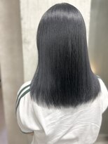 ルノン フィージュ(LUNON fieju)&nbsp;ネイビーグレージュ/ダブルカラー/ケアブリーチ/透明感カラー