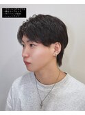 メンズアップバングショートウルフ2way