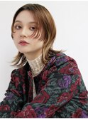 サイドバングミディアムウルフレイヤーカット
