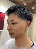 メンズアップバングショートツーブロックスパイキー