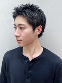 スパイキーショートブルーブラックスペインカール_F20585