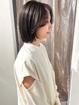 シテン(SITEN)&nbsp;ワンカールボブ/顔まわり/センターパート