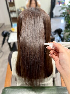 シャルムバイルーチェココ(CHARME by Lu'ce coco) 【極上艶髪】ナチュラルストレートロングアプリコットオレンジ