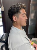 【好印象】大人のツーブロック×リーブパーマビジネスショート