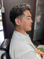 バーバーバー 都賀(BARBER-BAR) 【好印象】大人のツーブロック×リーブパーマビジネスショート