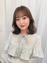 セブンルックス モカ 宇都宮鶴田店(7LOOKS mocha)&nbsp;鎖骨ミディアムのオリーブグレージュ/顔まわりカット/前髪カット