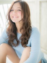 大波純一美容室パーティハン&nbsp;ミルクティーカラーゆる巻エアリーロングb小山20代30代