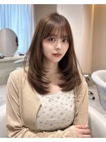 サンド ミュウ 横浜店(sand mieu)&nbsp;ミディアムレイヤー/レイヤー/ミディアム/ベージュカラー