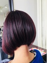 アーク シエル(Ark Ciel)&nbsp;シースルーバングノーブルショートボブ前下がり艶髪暖色カラー
