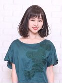 透明感のある重めボブ
