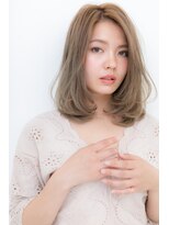 カバーヘア ブリス 戸田公園西口店(COVER HAIR bliss)&nbsp;オンブレくすみカラーの小顔セミディY戸田公園10代20代30代