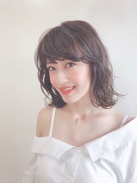 アクアオモテサンドウ(ACQUA omotesando) 切りっぱなしロングボブ「熊谷安史】