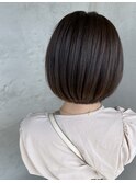 大人可愛いミニボブ☆艶髪カラー