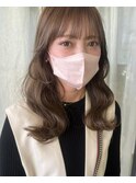ラテグレージュ×韓国風ヘア