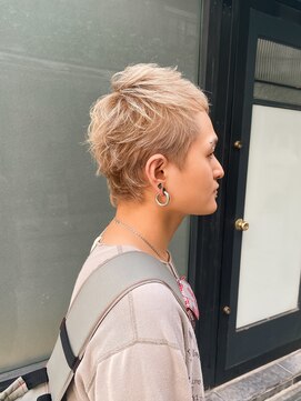 ルーカス(LUCAS) スパイキーショートウルフ×ホワイトベージュ