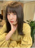 【恒吉佐央理】大人ストレート/顔周りウルフレイヤー/姫カット