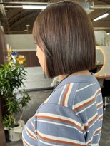 オズ 郡山桑野店(OZ) 黒髪ボブルフネビージュ小顔ワンレン