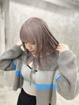 ミーム 原宿 表参道(meme) ☆ハイトーンブリーチミルクティーカラーホワイトベージュカラー