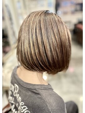 サーティエイト(38) 大人ショートボブ ミルクティーベージュ/カット/ボブ/髪質改善/