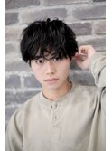 シャドウパーマ波巻きスパイラル韓国風ニュアンスパーマ