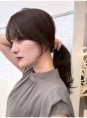 前髪カット/イメチェン/小顔ヘア/面長/丸顔/顔まわり/銀座