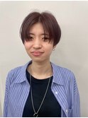 前髪なしツーブロックマッシュショート/大人かっこいいショート