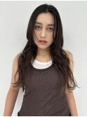 大人美人艶カラーベージュ小顔カット透明感レイヤーロング