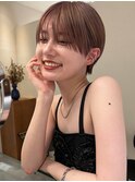 マッシュショート丸みショートボブくびれショート金髪ショート