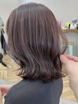 ロミー 本厚木(ROMMY.) くびれウルフレイヤーカット☆ローズブラウン外巻きボブ☆本厚木