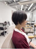 ショートカット/ショートボブ/暗髪透明感カラー/柏