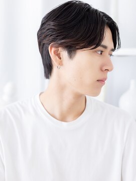 カバーヘア 上尾西口店(COVER HAIR) チャコールグレー小顔コンマセンターパートa上尾20代30代40代