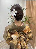 シニヨン 振袖ヘア着物ヘア