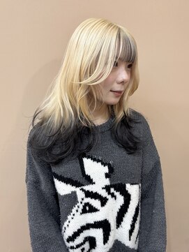ラニヘアサロン(lani hair salon) ブロンド×ブラック/デザイン/グラデーションカラー/毛先カラー