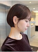 コンパクトショートカット丸みショートくびれショートボブ表参道