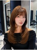着物ヘア/大人ガーリー/ダークアッシュ/似合わせカット//渋谷