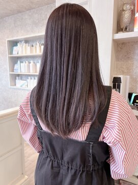 キャアリー(Caary) 福山市美容室Caaryブリーチありパープルカラー透明感パープル