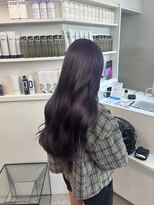 ペレ 原宿(PELE)&nbsp;ダークパープルナチュラルショート夏のヘアアレンジ原宿
