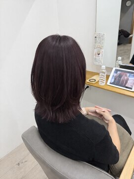 ルプラ アンテ(le-pla Ante) 深みワインレッド×簡単くびれヘア