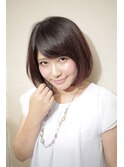 自然なストレートボブ